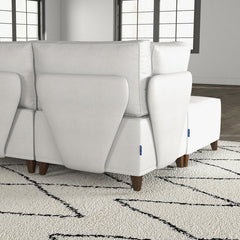 Flexible Slipcover Modular Seating - 2 Corner Units + 2 Ottomans