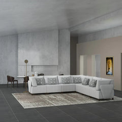 Flexible Slipcover Modular Seating - 3 Corner Units + 4 Armless Chairs