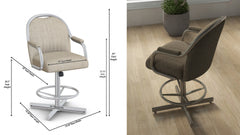Chromcraft Bridges Collection KM189-KS626 Swivel Tilt Counter Height Dining Stool