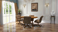 Chromcraft Denton Collection Caster Swivel Tilt Dining Chair