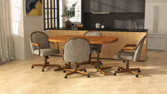 Chromcraft Medina Collection CM188-C845 Swivel Tilt Caster Casual Dining Chair