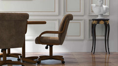 Denton Collection, Chair Side Profile, Caster Swivel Tilt Dining Chair