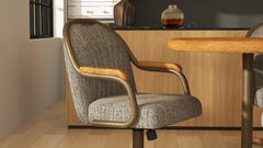 Chromcraft Medina Collection CM188-C845 Swivel Tilt Caster Casual Dining Chair