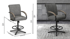 Chromcraft Easton Collection MM602-MS626 Swivel Tilt Counter Height Dining Stool